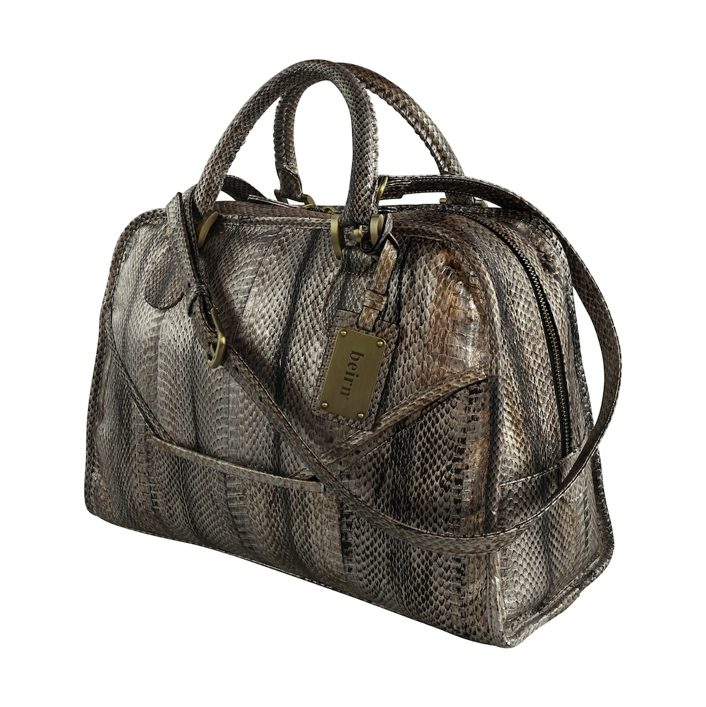 Hammitt Daniel Tan Leather Gold Studded Medium Snakeskin Embossed Satchel  Crossbody Bag | Dillard's