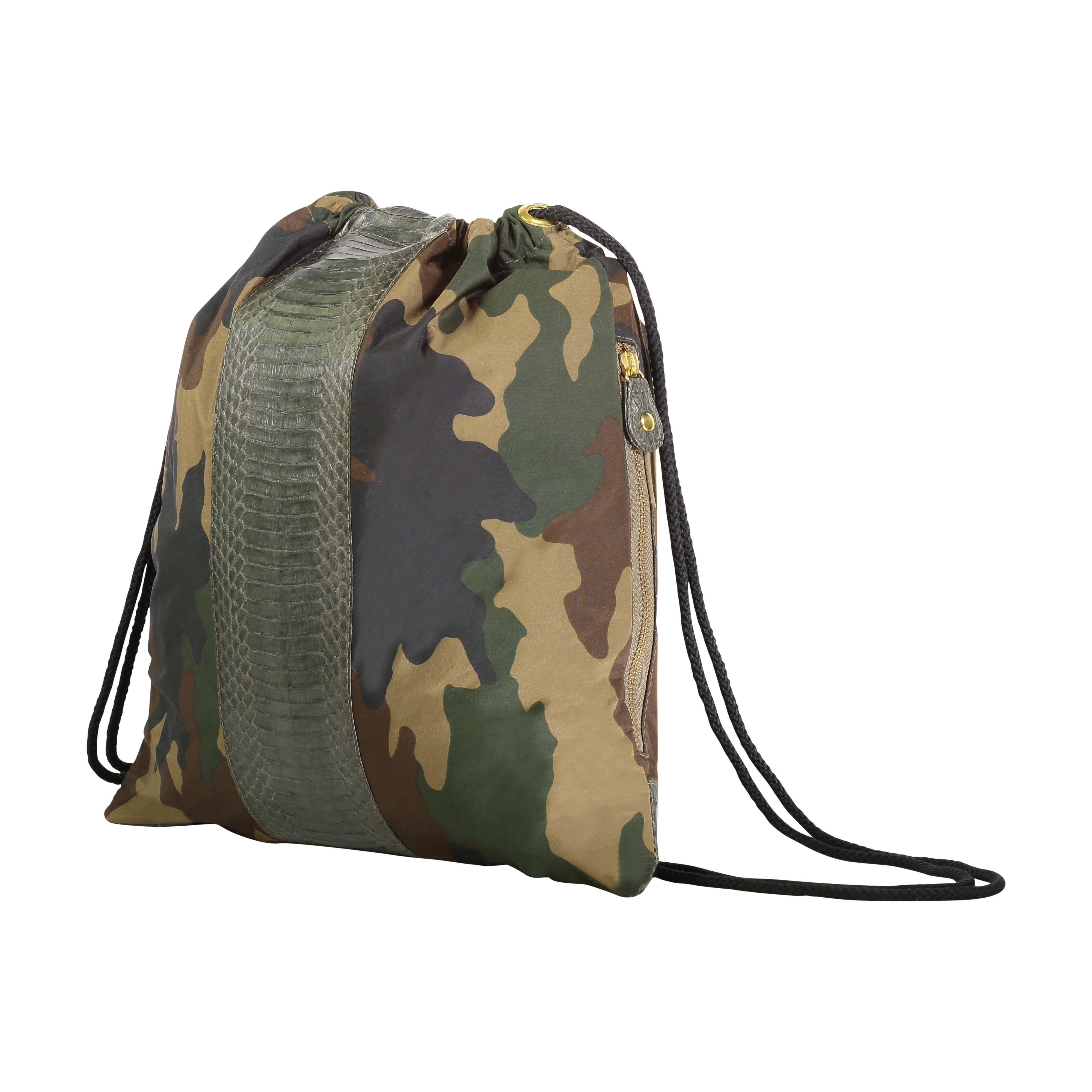 camouflage drawstring backpack