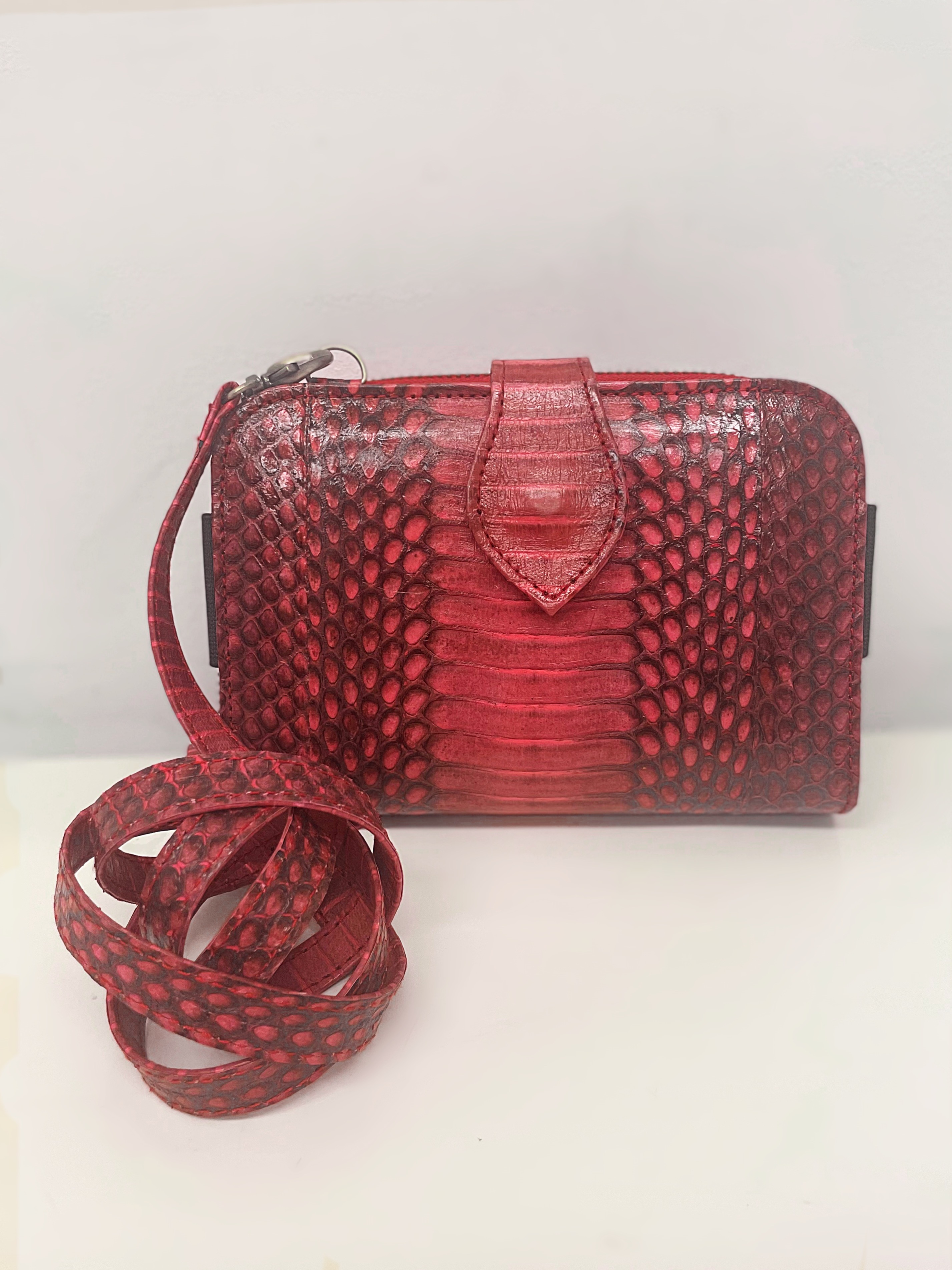 Python Micro Purse, Bags, Wallet Red - JAUNT